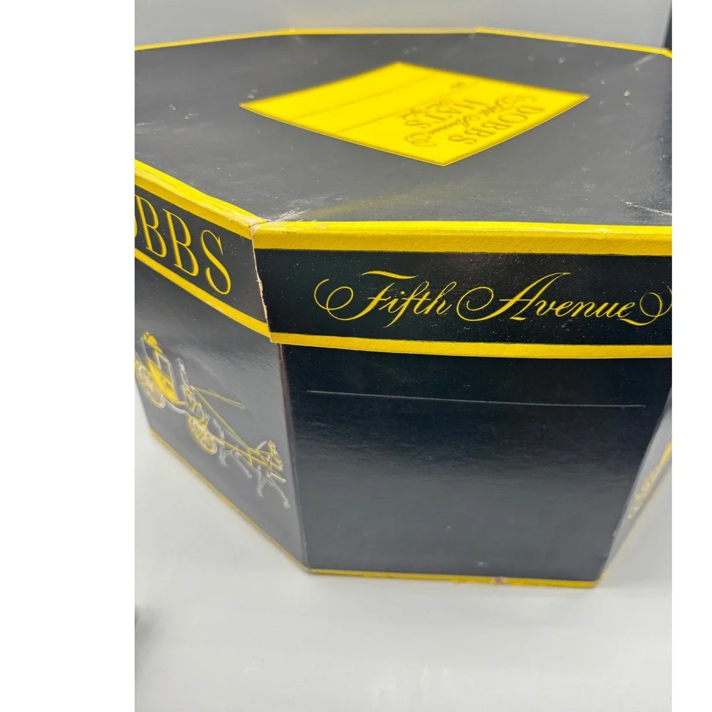 Vintage Dobbs Fifth Avenue New York Octagonal Hat Box EMPTY Storage Case